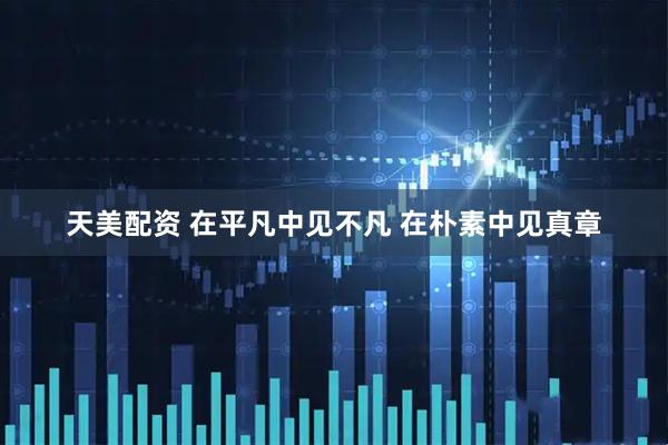 天美配资 在平凡中见不凡 在朴素中见真章